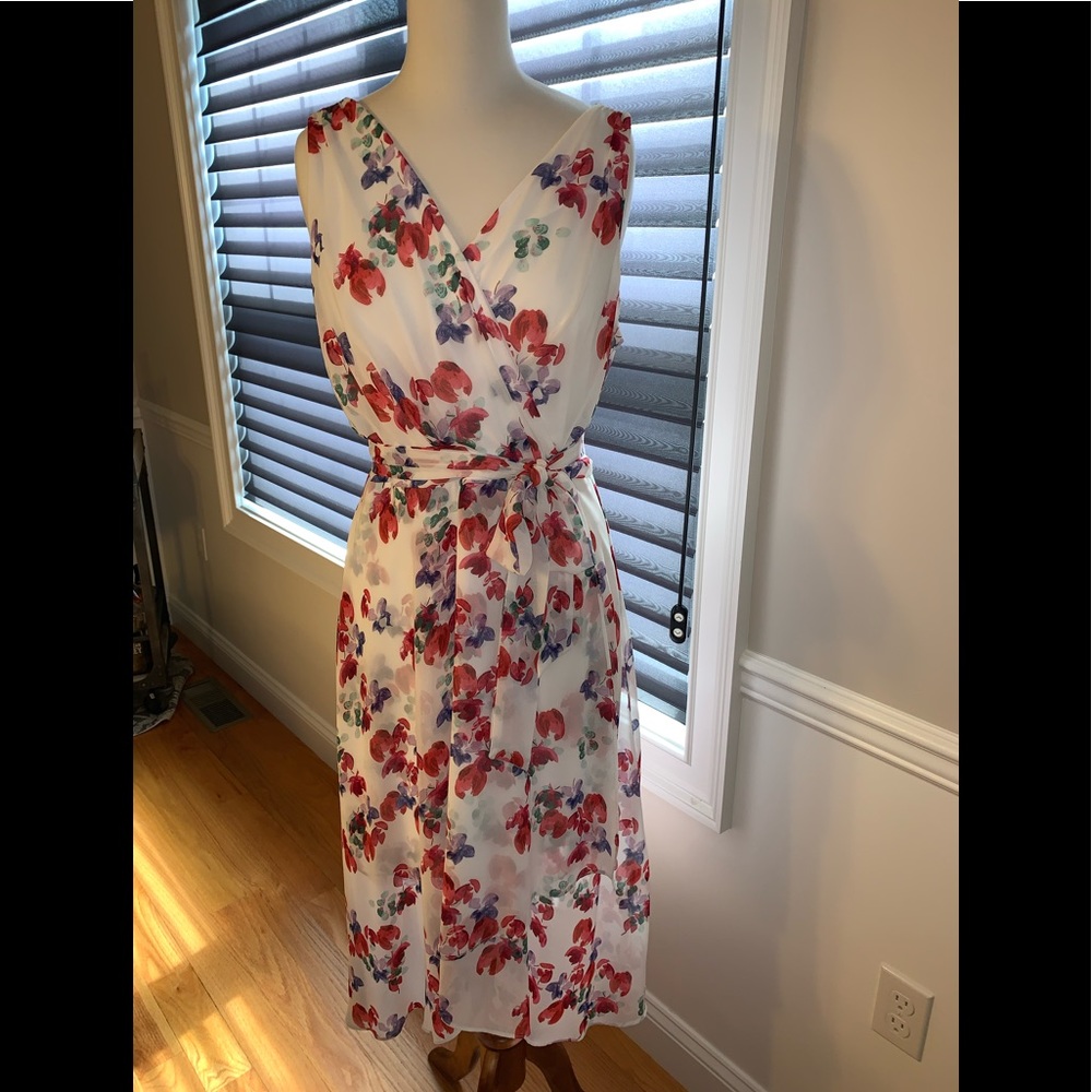 DKNY Floral High-Low Dress - Size 14